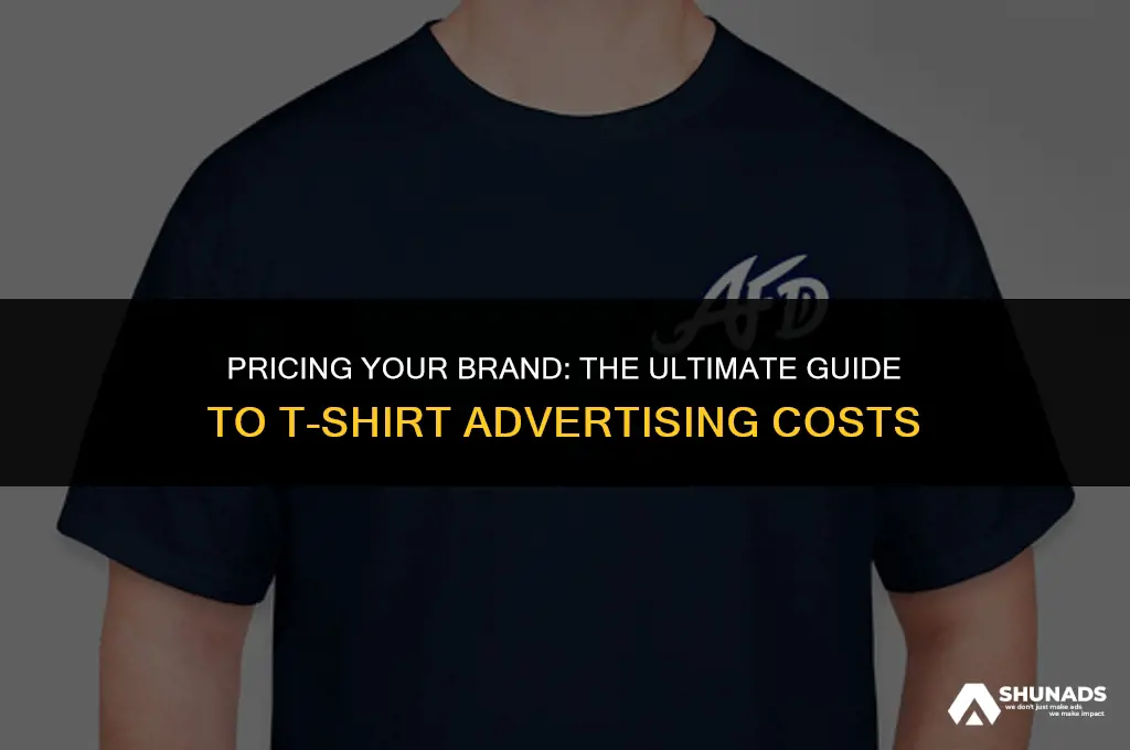 how much should i charge for advertising on t shirts