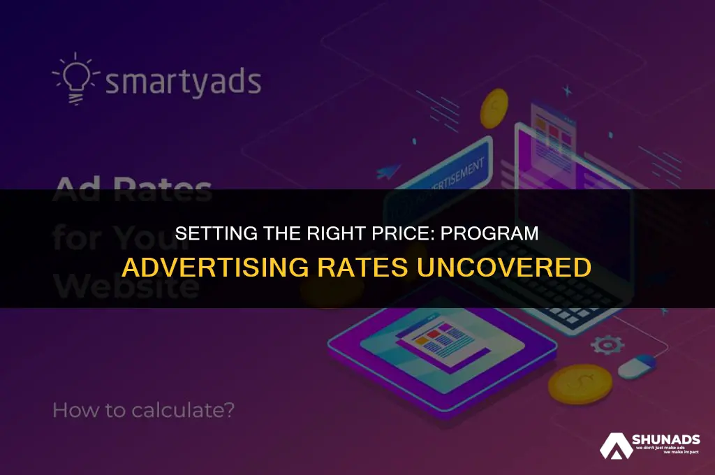how much should someone charge for program advertising