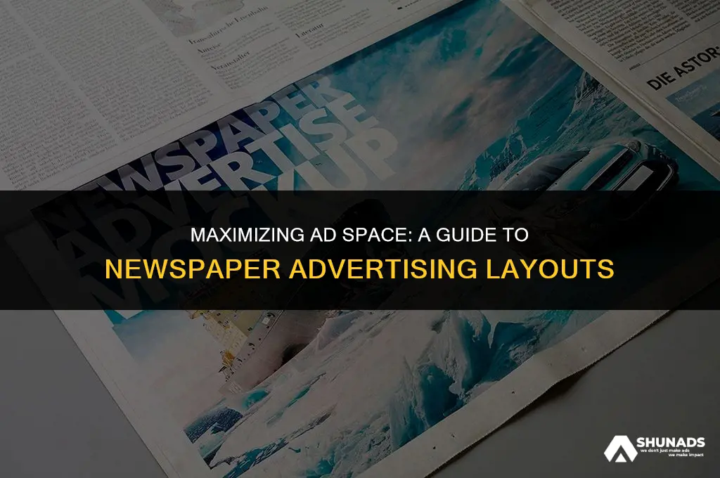 how much space is given for advertisement in newspaper