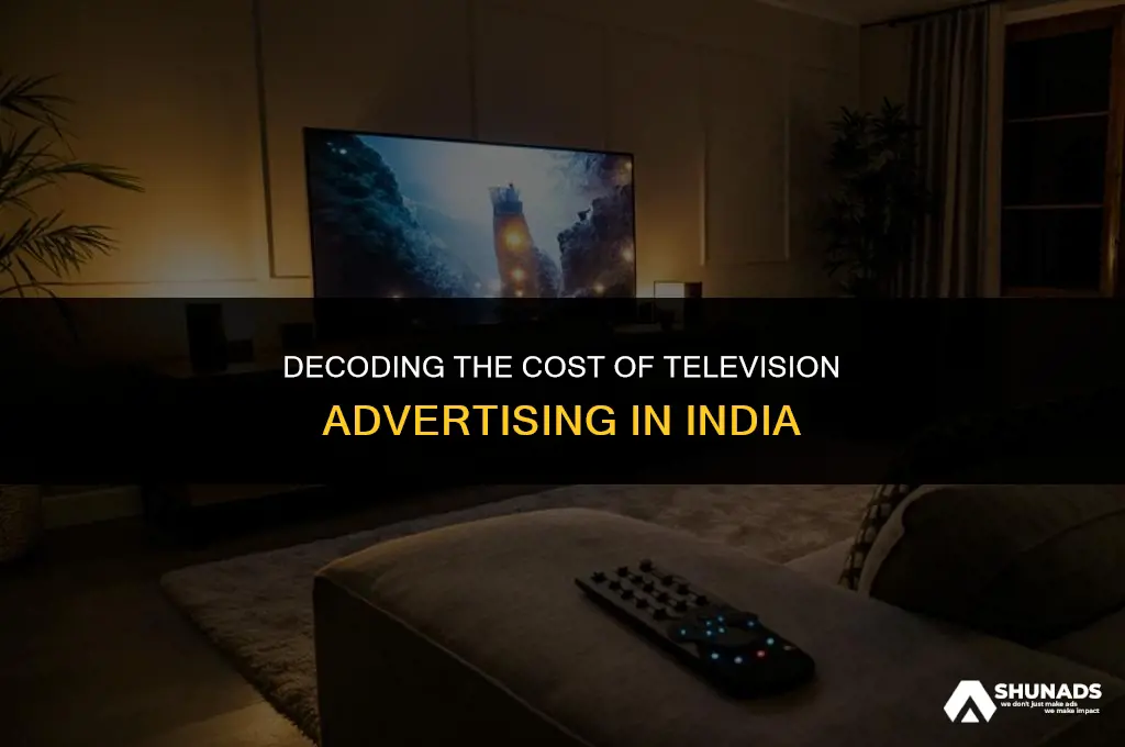 how much television advertising costs in india