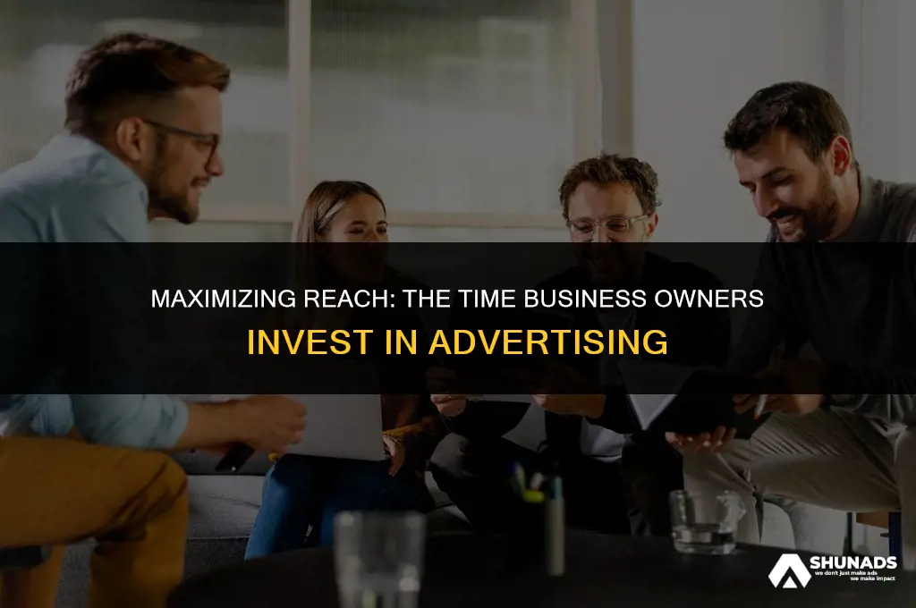 how much time do business owners spend on advertising