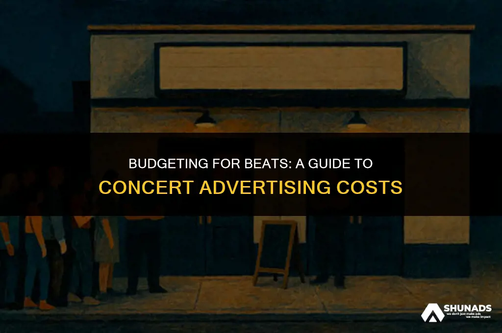 how much to advertise a concert