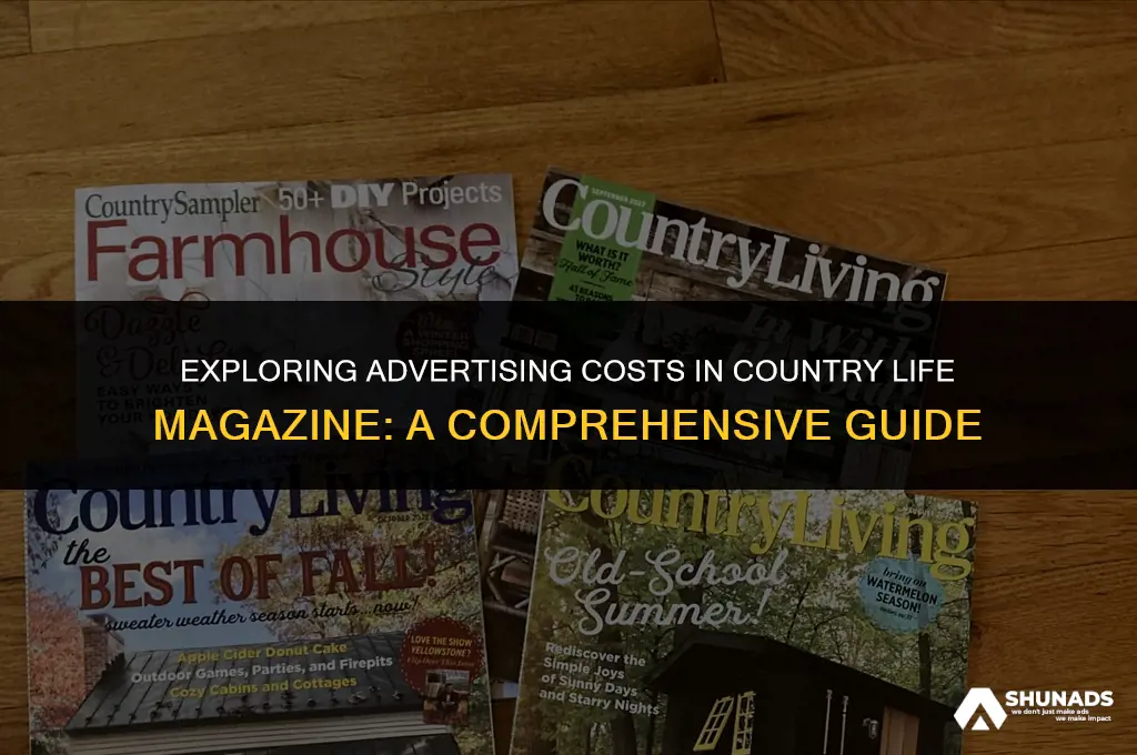 how much to advertise in country life magazine