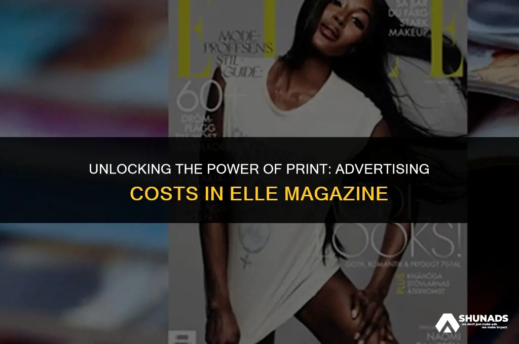 how much to advertise in elle magazine