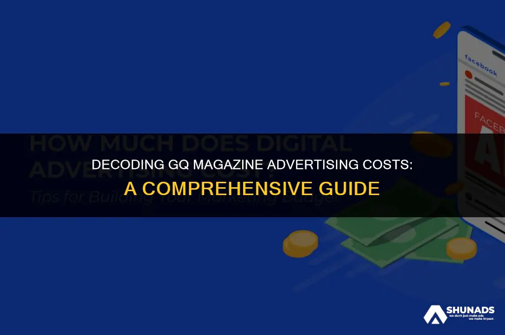 how much to advertise in gq magazine