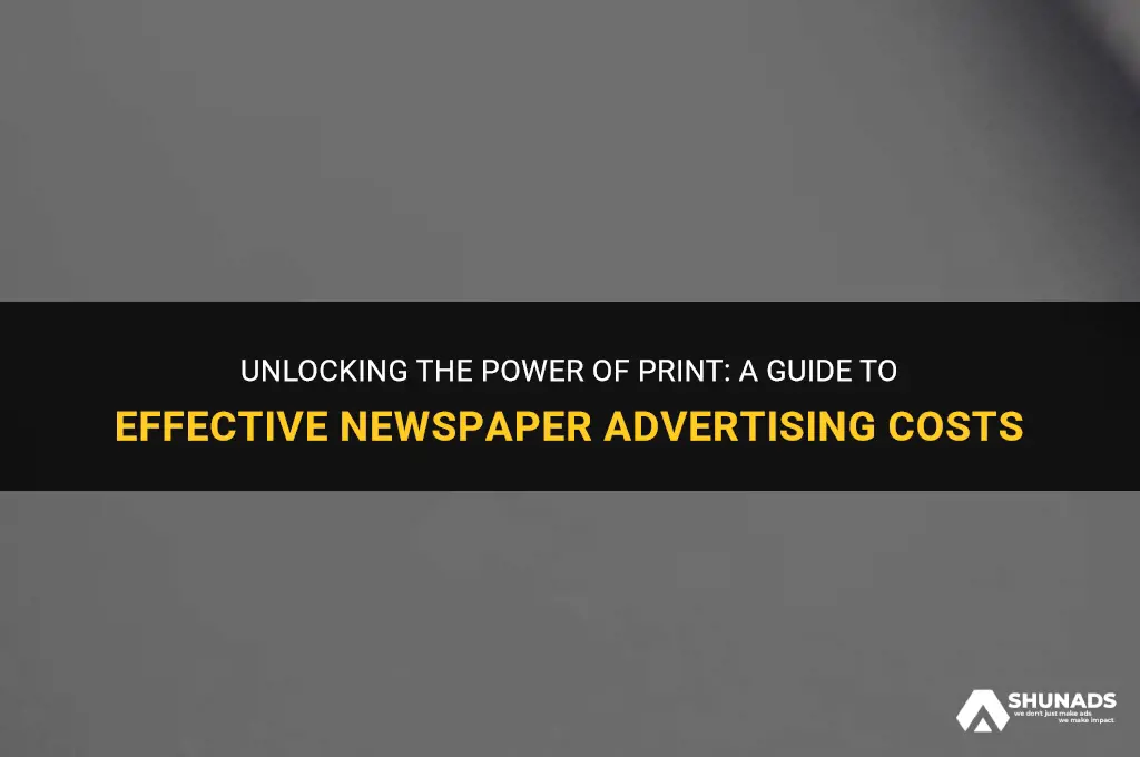 how much to advertise in paper