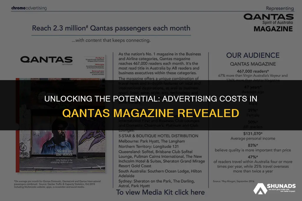 how much to advertise in qantas magazine