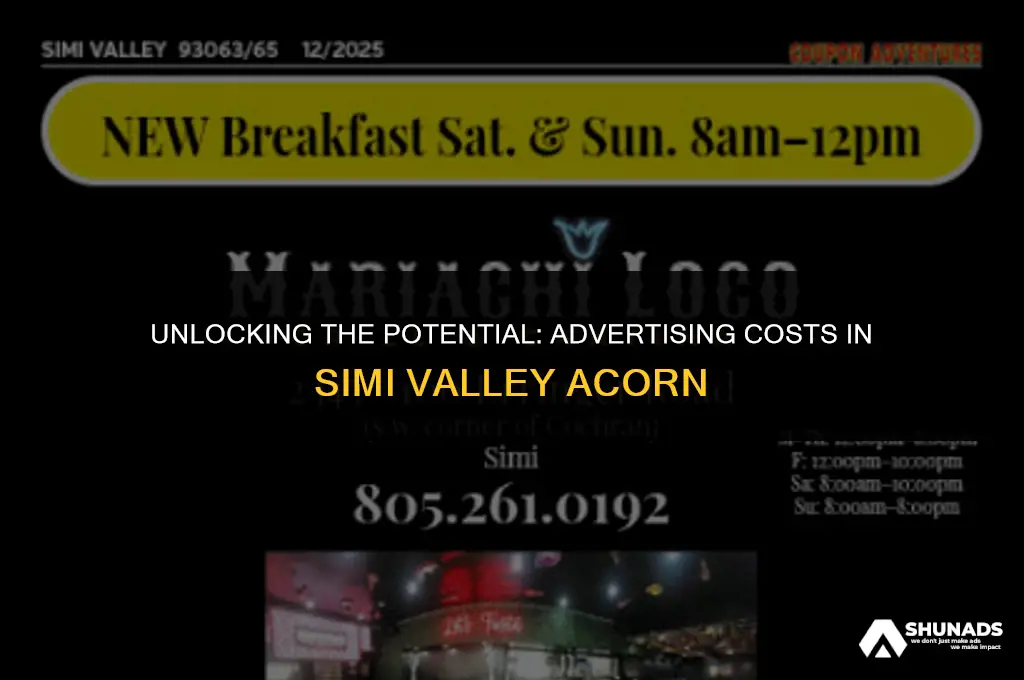 how much to advertise in simi valley acorn