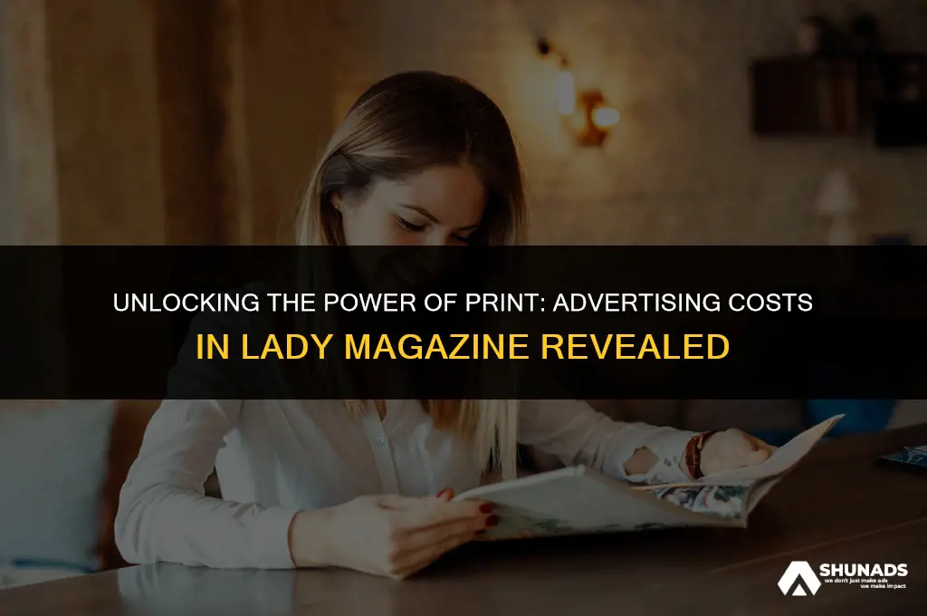 how much to advertise in the lady magazine