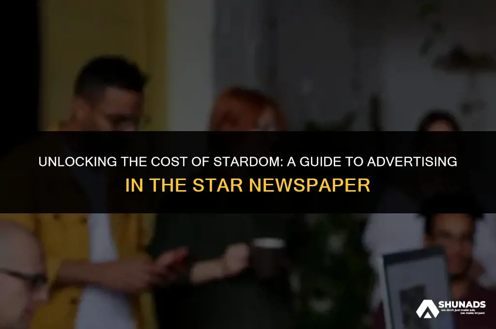 how much to advertise in the star newspaper