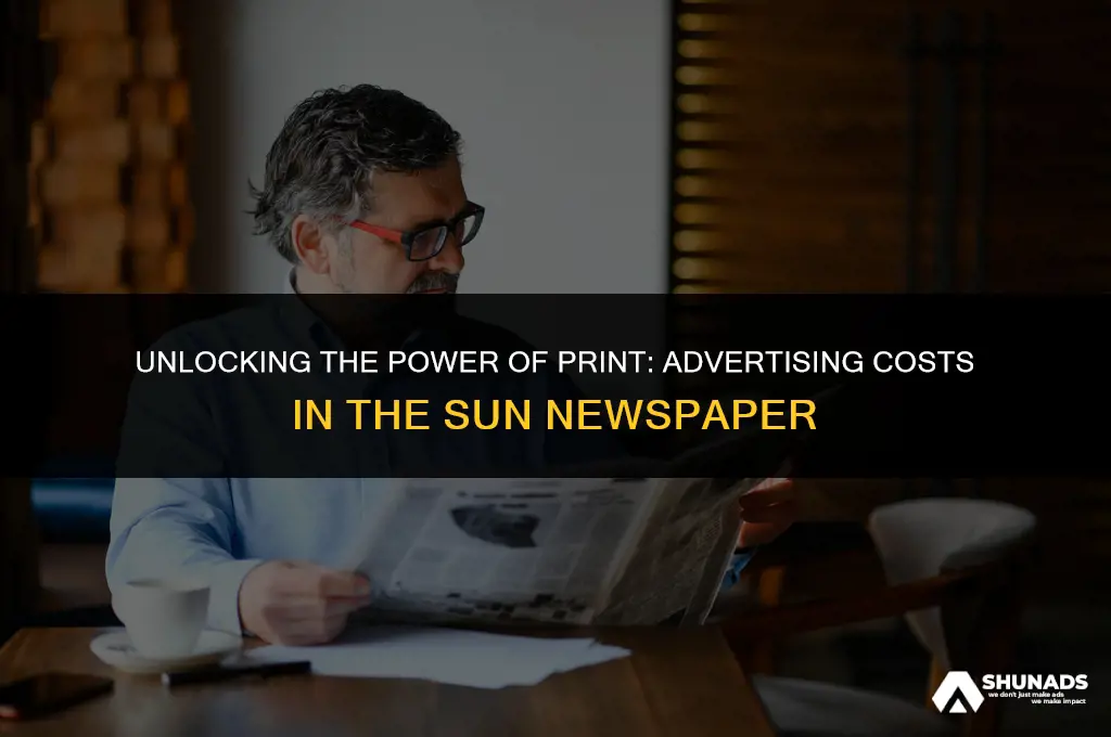 how much to advertise in the sun newspaper
