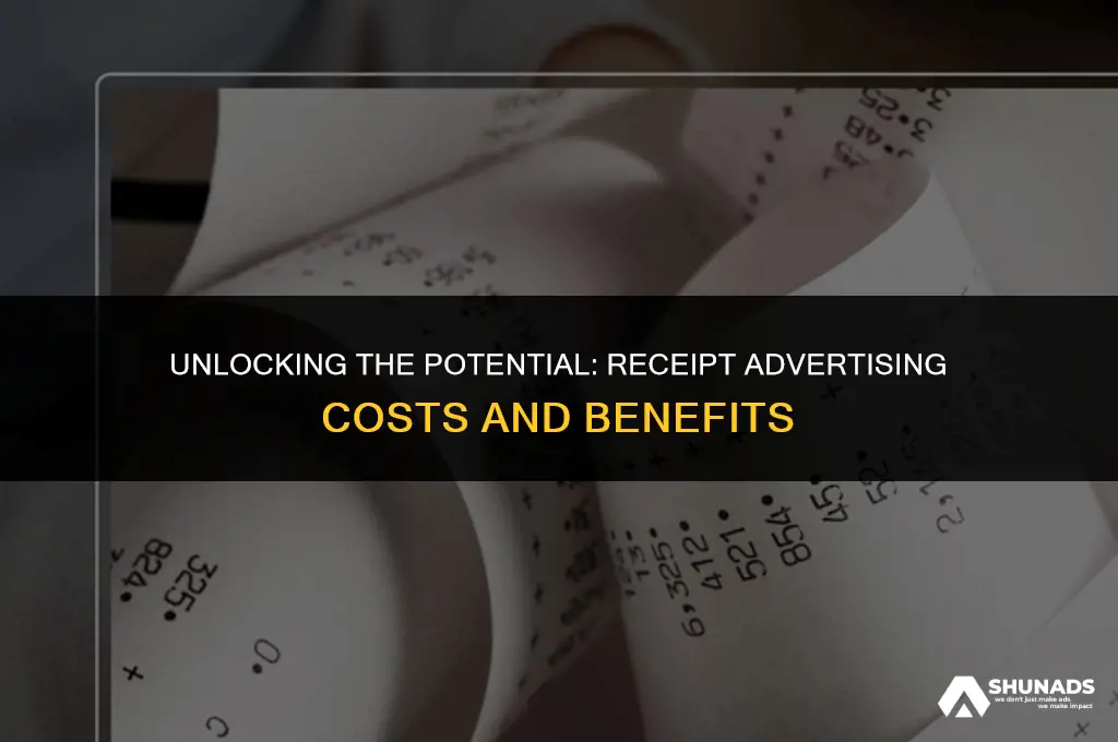 how much to advertise on back of receipts