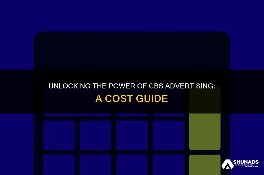 how much to advertise on cbs
