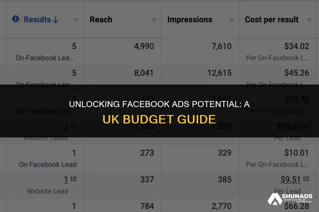 how much to advertise on facebook uk