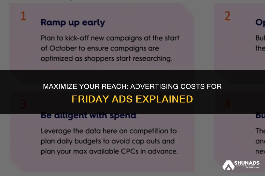 how much to advertise on friday ad