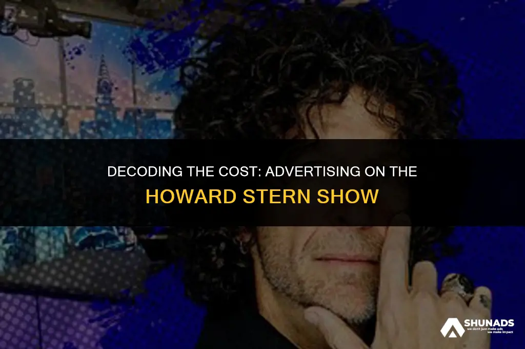 how much to advertise on howard stern