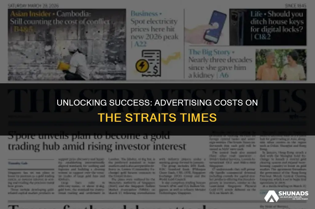 how much to advertise on straits times