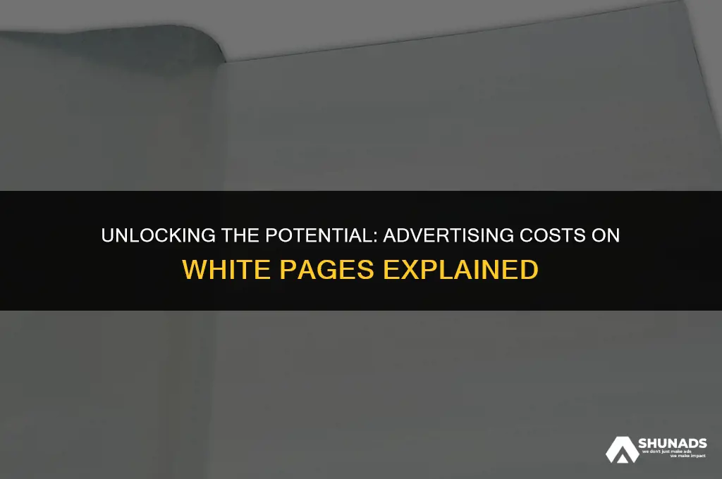 how much to advertise on white pages