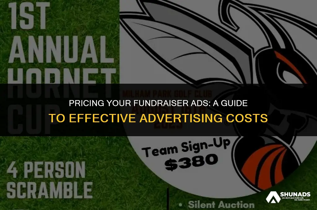 how much to charge for advertising for fundraiser