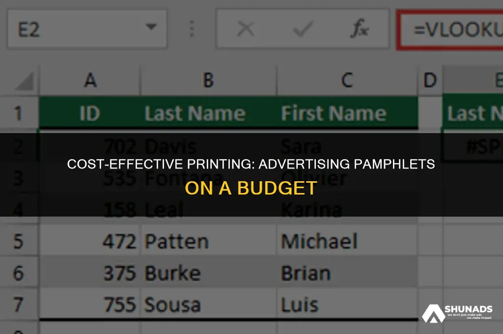 how much to print advertising pamphlets