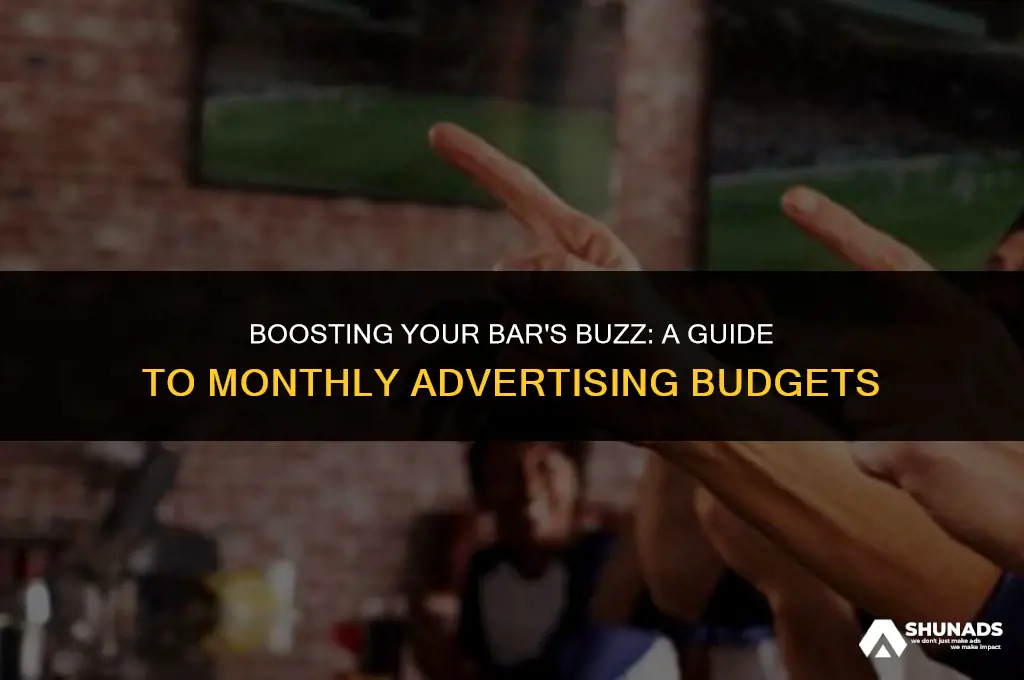 how much to spend on advertising for bar per month