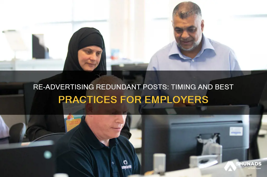 how soon can a redundant post be re advertised