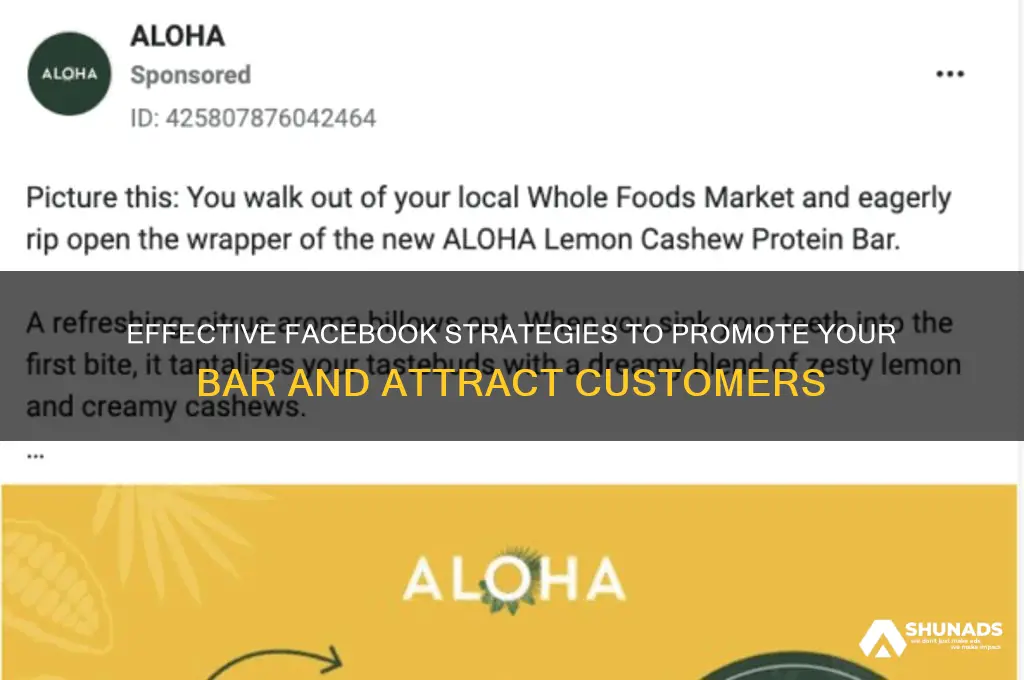 how to advertise a bar on facebook