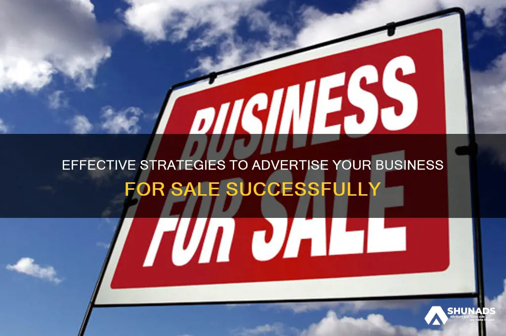 how to advertise a business for sale