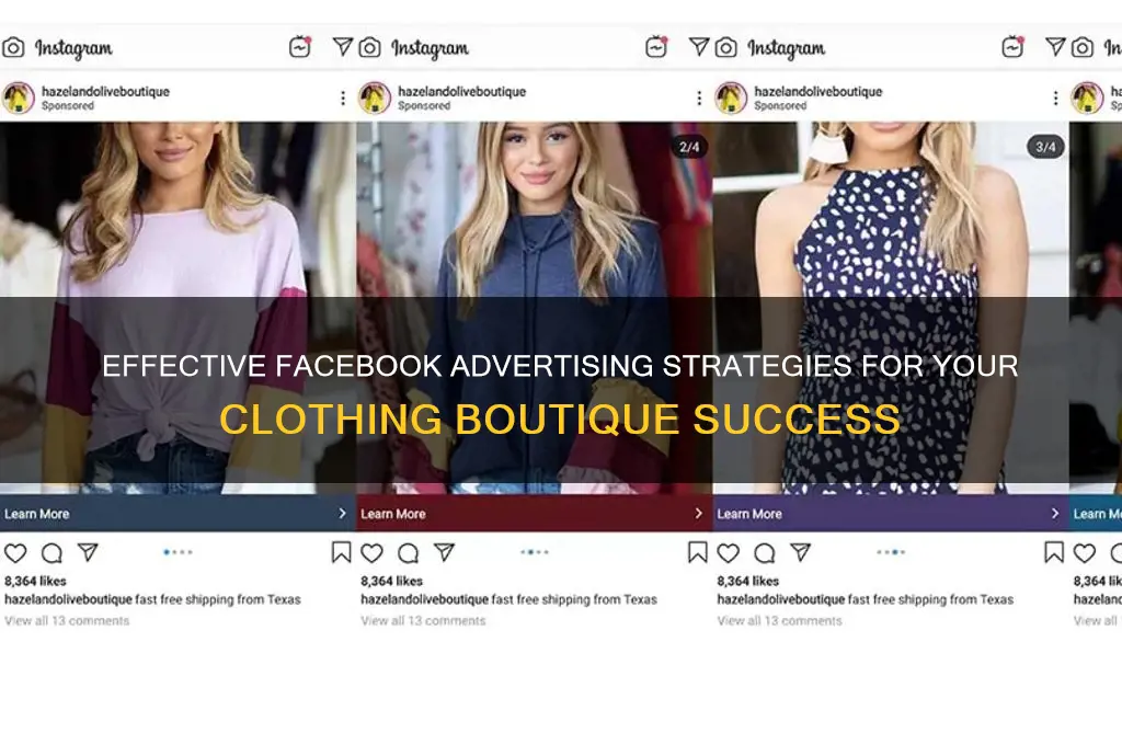 how to advertise a clothing boutique on facebook