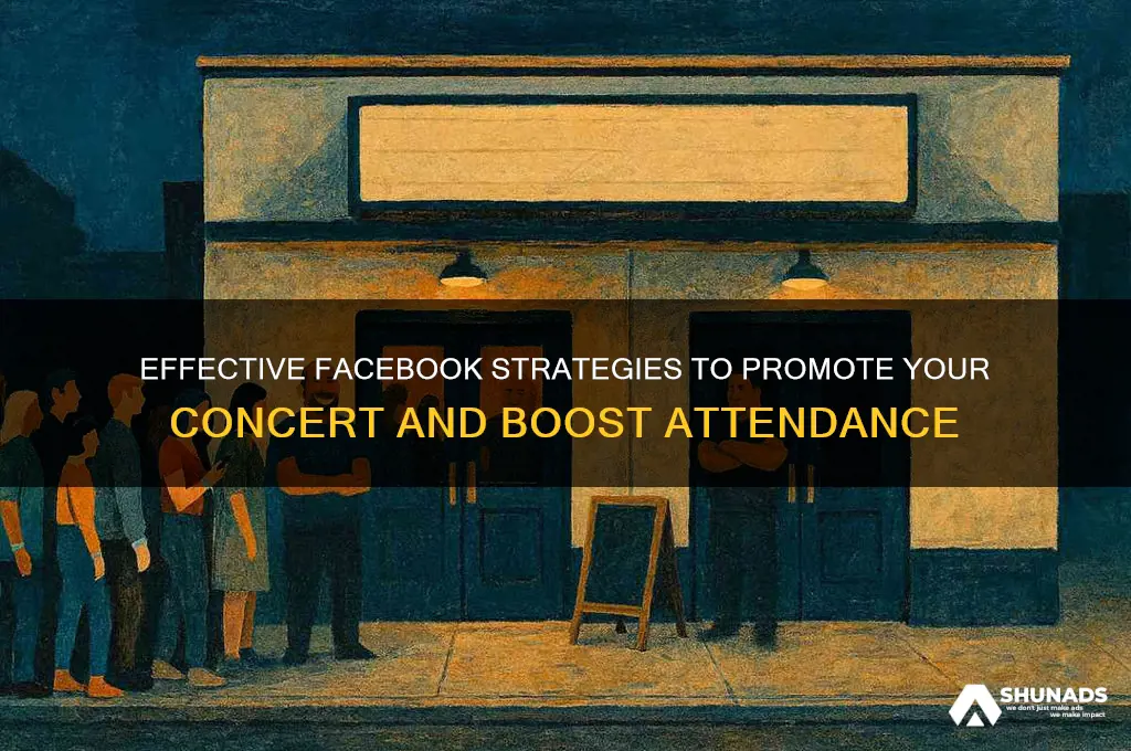 how to advertise a concert on facebook