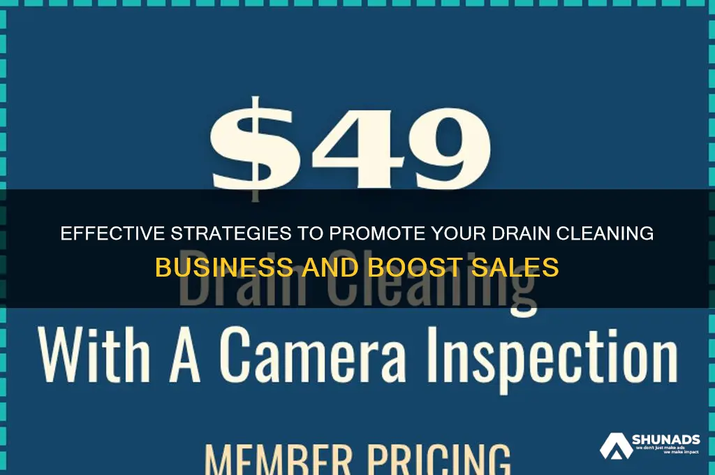 how to advertise a drain cleaning business