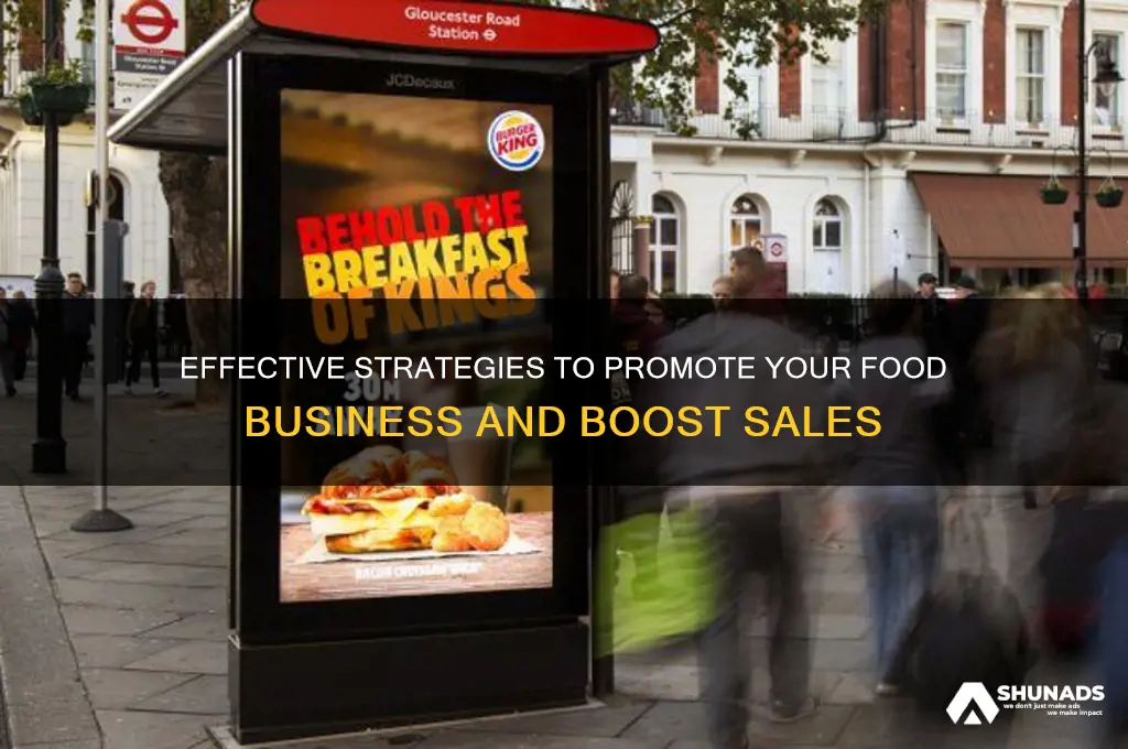 how to advertise a food business