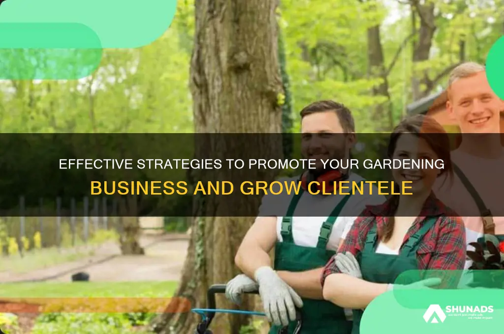 how to advertise a gardening business