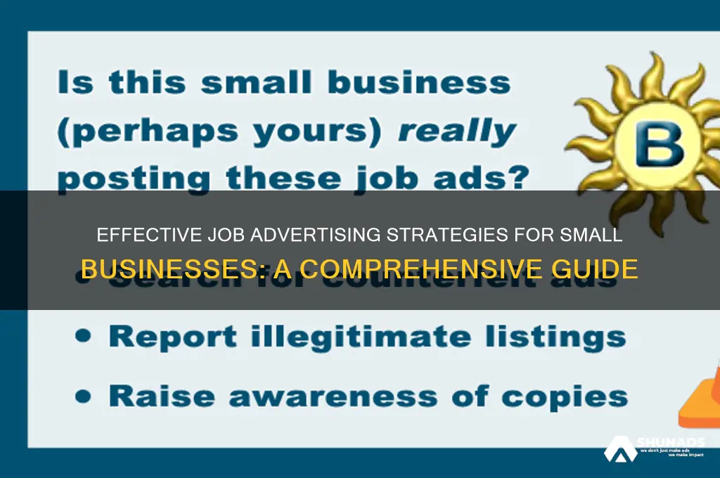 how to advertise a job for a small business