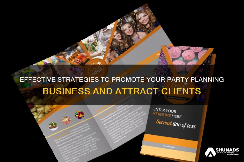 how to advertise a party planning business