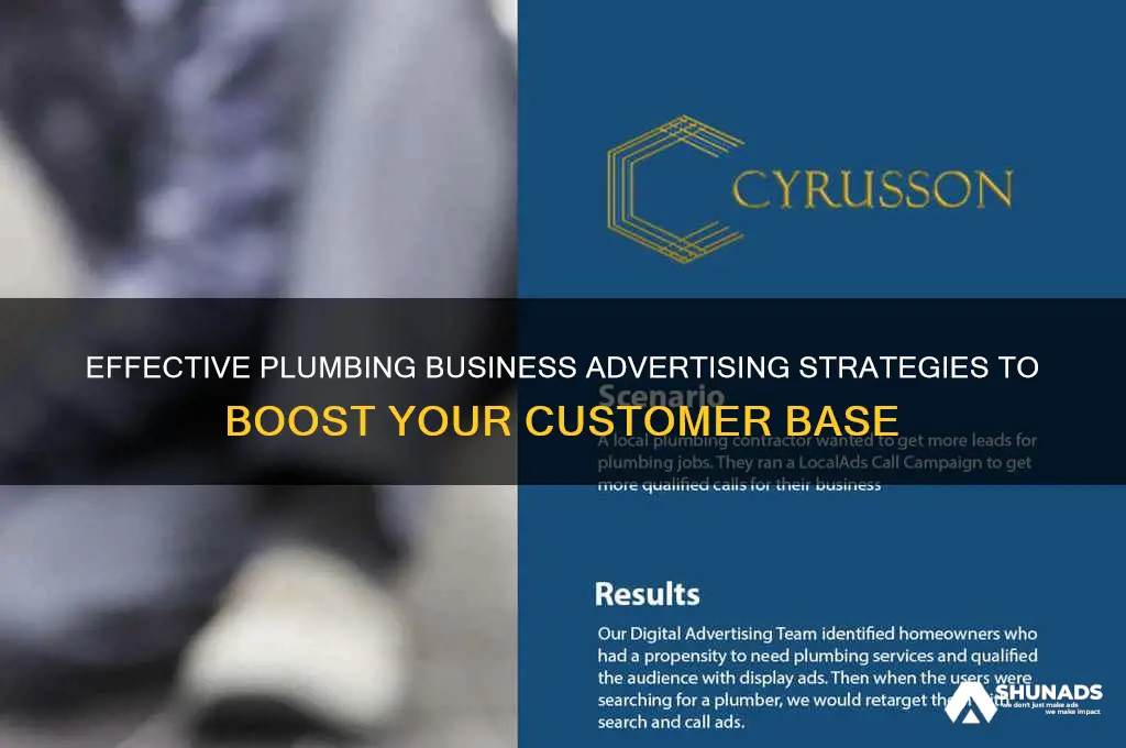 how to advertise a plumbing company