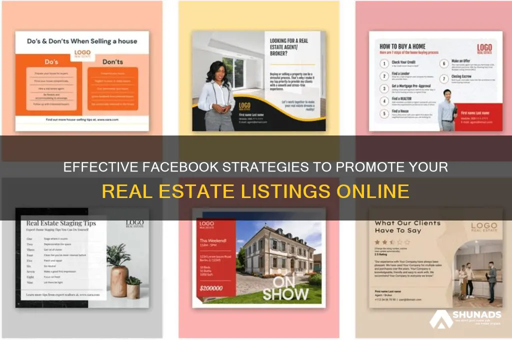 how to advertise a real estate listing on facebook