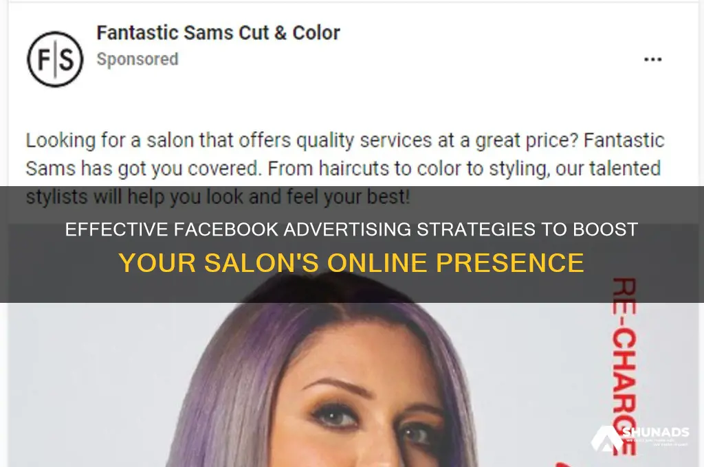 how to advertise a salon on facebook