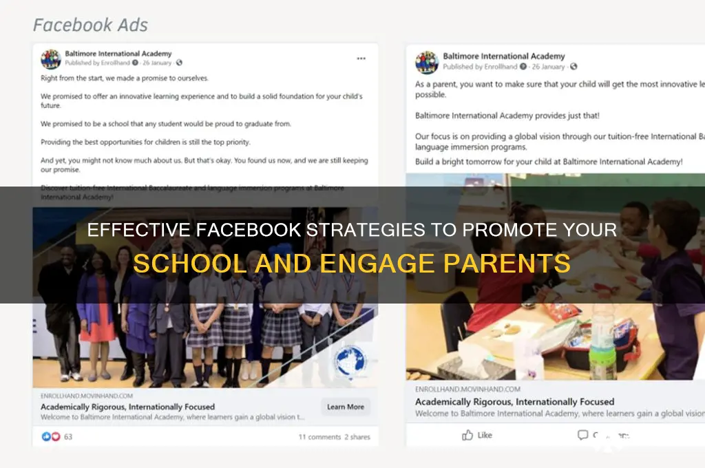 how to advertise a school on facebook