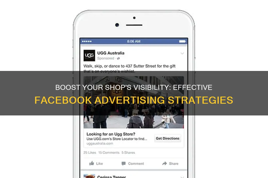 how to advertise a shop on facebook