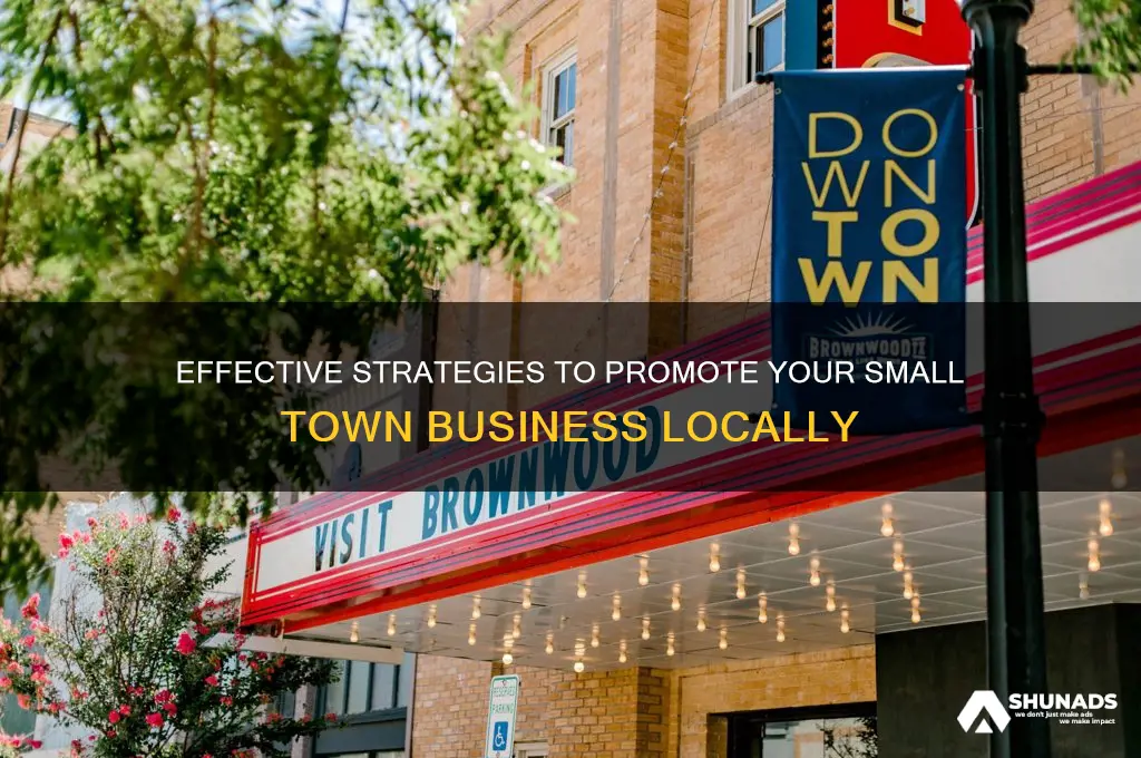 how to advertise a small town business
