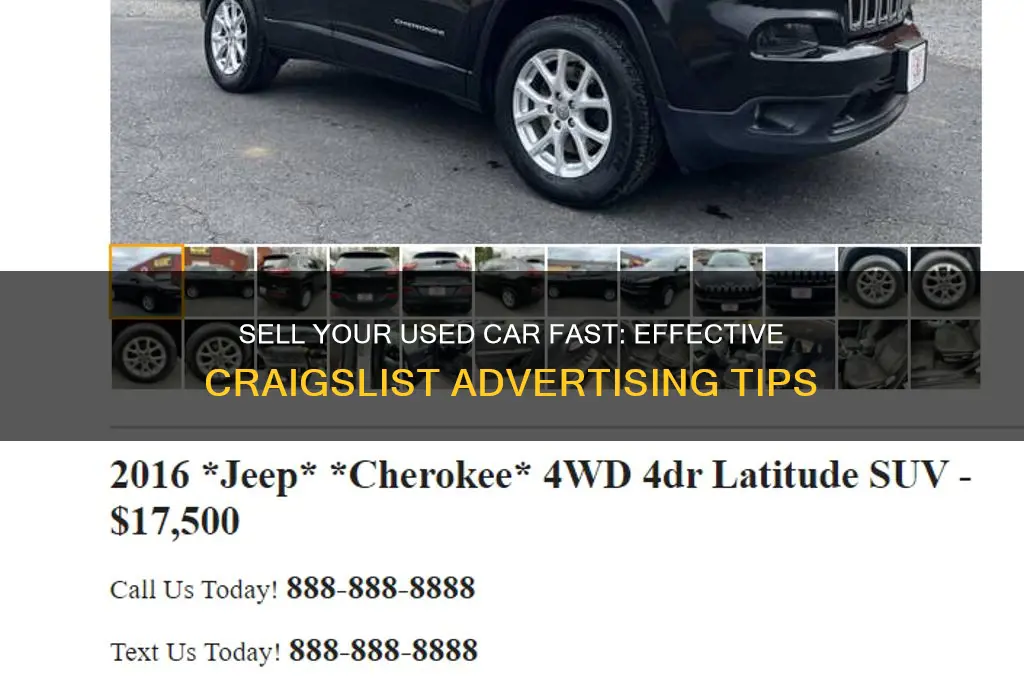 how to advertise a used car on craigslist