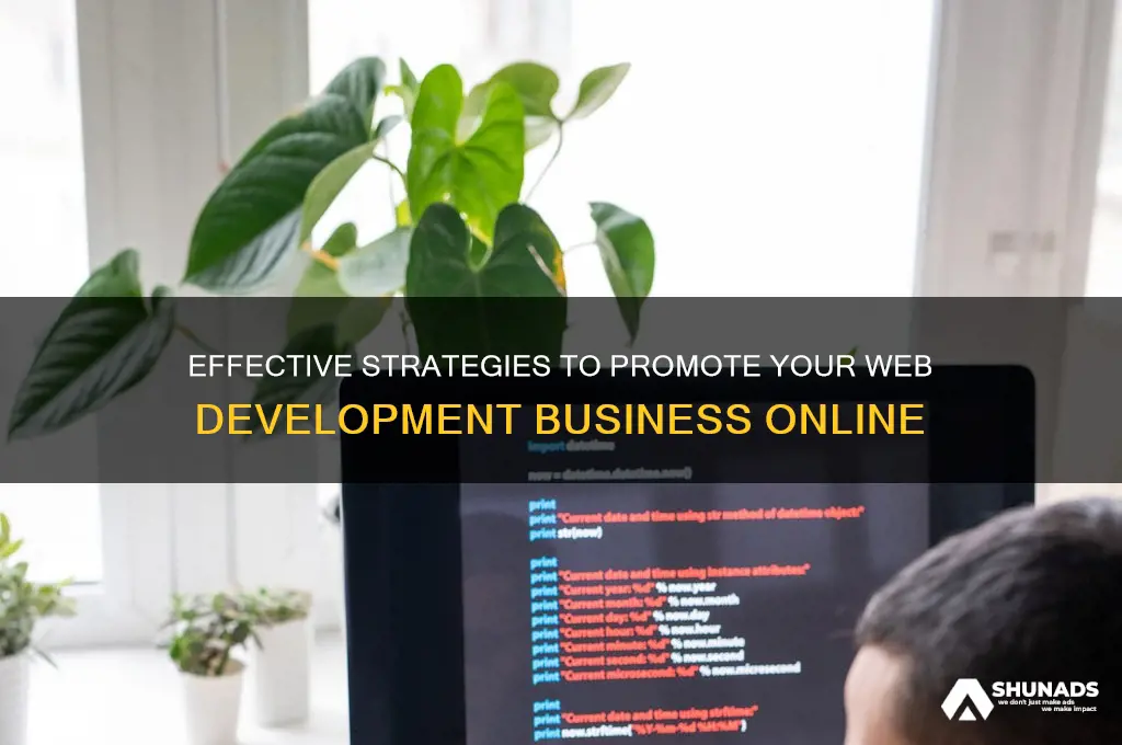 how to advertise a web development business