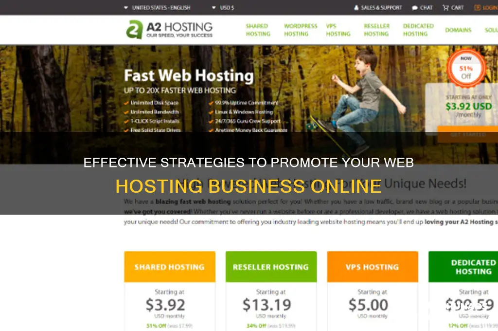 how to advertise a web hosting company