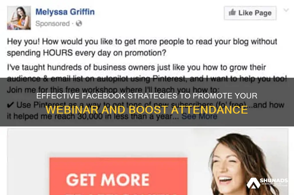 how to advertise a webinar on facebook