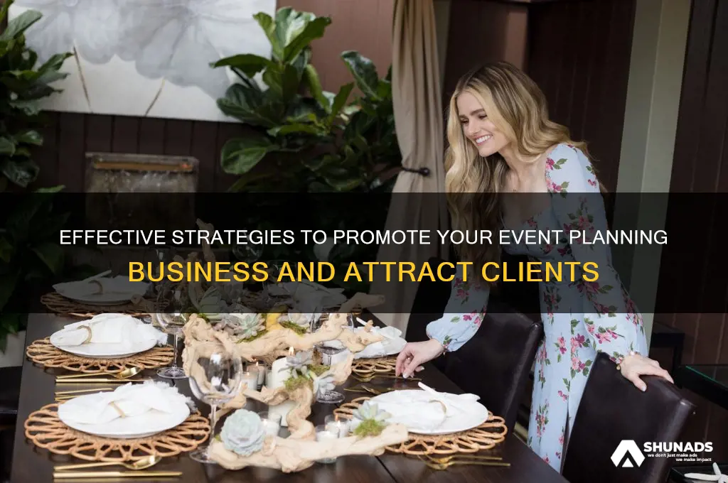 how to advertise an event planning business