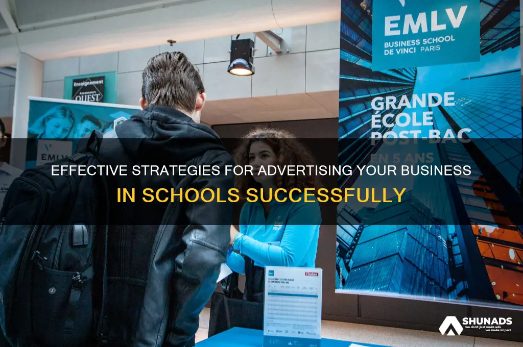 how to advertise business in schools