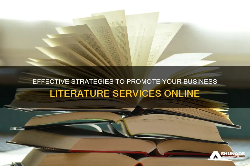 how to advertise business literature services