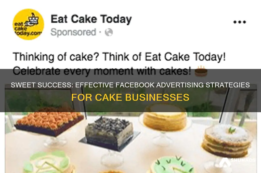 how to advertise cakes on facebook