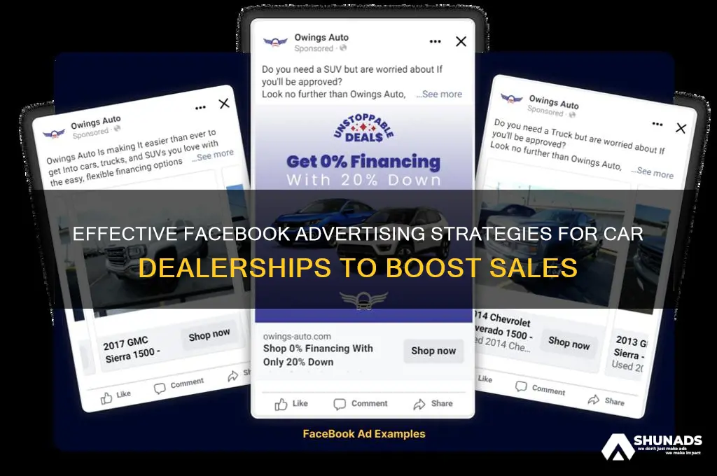 how to advertise car dealership on facebook